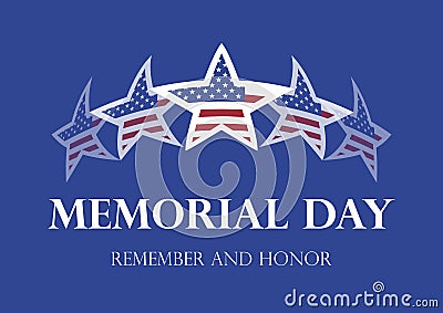 Memorial Day Remember and Honor vector Vector Illustration