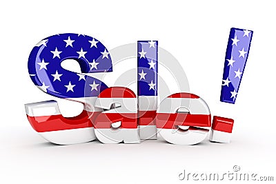 Memorial day or 4th of July sale Stock Photo