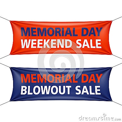 Memorial Day Weekend Sale Vector Illustration