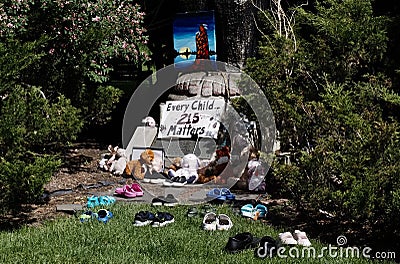 Memorial Dedicated To Indigenous Children Who Died At Residential School Editorial Stock Photo