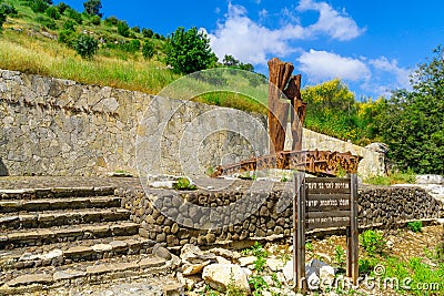 Memorial for fallen soldiers from Jezreel Valley Editorial Stock Photo