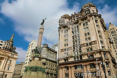 Memorial of the Founders of the City of SÃ£o Paulo with 2nd Instance Court, Sao Paulo, Brazil Stock Photo