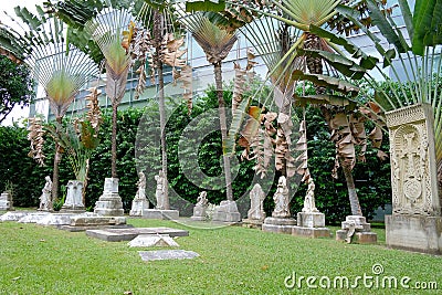 The Memorial Garden to Armenians, the Armenian Church of Saint Gregory the Illuminator, Singapore Editorial Stock Photo
