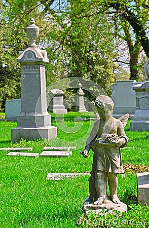 Memorial grave markers Stock Photo