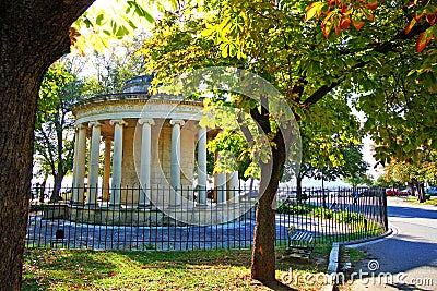 Memorial of Lieutenant General Sir Thomas Maitland in Spianada Square in Corfu Stock Photo