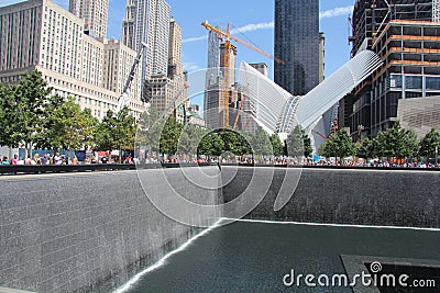 9/11 memorial Manhattan ground zero Editorial Stock Photo