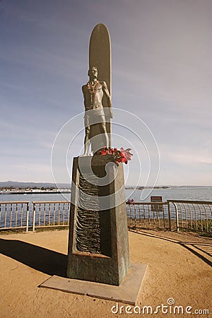 Memorial monument for surfers Editorial Stock Photo