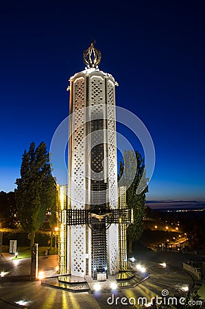 Memorial monument to the Holodomor victims Editorial Stock Photo