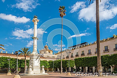 Memorial at the place of Constitution in Almeria, Spain Stock Photo