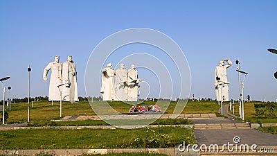 Memorial of the glorious Heroes of Panfilov division, defeated fascists in Moscow battle, Dubosekovo, Moscow region, Russia. Editorial Stock Photo