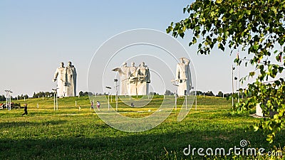 Memorial of the glorious Heroes of Panfilov division, defeated fascists in Moscow battle, Dubosekovo, Moscow region, Russia. Editorial Stock Photo