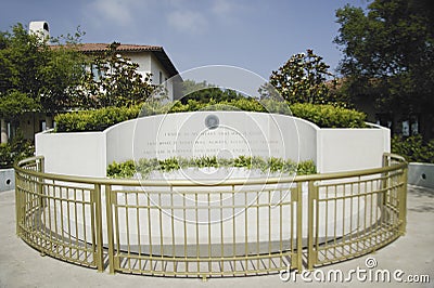 Memorial with Reagan quotation Editorial Stock Photo