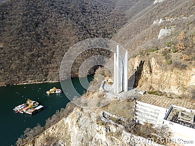 Memorial of Rhodope partisan detachment Anton Ivanov Bulgaria Editorial Stock Photo