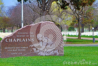 Memorial to Chaplains Stock Photo