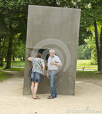 Memorial to Homosexuals Persecuted Under Nazism, Berlin, Germany Editorial Stock Photo