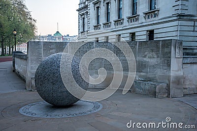 Memorial to the 202 innocent victims of a terrorist attack in Kuta on Bali, Indonesia in 2002, London Editorial Stock Photo