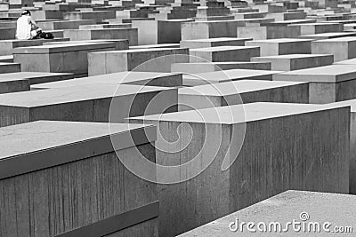 Memorial to murdered Jews, Berlin, Germany Editorial Stock Photo