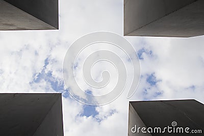 The Memorial to the Murdered Jews of Europe, the Holocaust Memorial,memorial in Berlin, Jewish victims, Holocaust Editorial Stock Photo