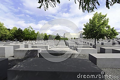 Berlin, Germany - 6/22/15: The Memorial to the Murdered Jews of Europe is a memorial in Berlin to the Jewish victims of the Editorial Stock Photo