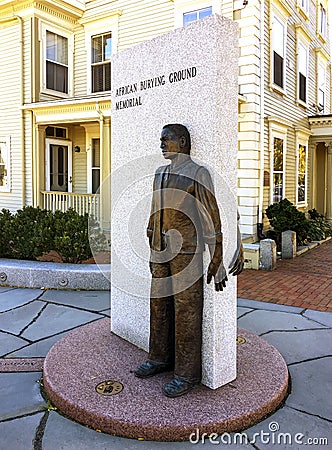 Memorial to the Slaves Brought to New Hampshire, New England Editorial Stock Photo