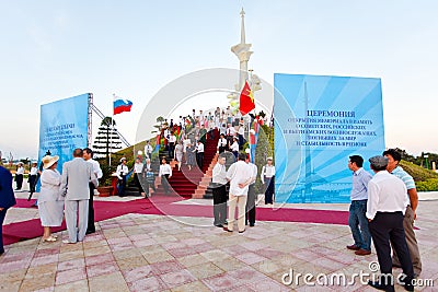 Memorial to Soviet, Russian, Vietnamese military Editorial Stock Photo