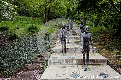 Memorial to the Victims of Communism, Prague, Czech Republic Editorial Stock Photo