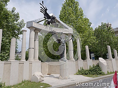 Memorial to victims of Geraman occupation Editorial Stock Photo