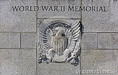 Memorial WWII Washington DC Editorial Stock Photo