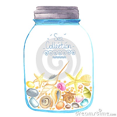 Memories in a jar. Vector Illustration