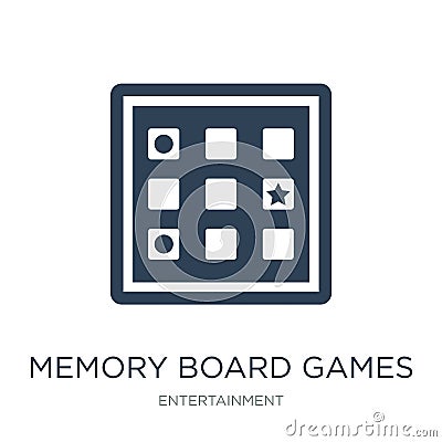 memory board games icon in trendy design style. memory board games icon isolated on white background. memory board games vector Vector Illustration