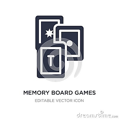 memory board games icon on white background. Simple element illustration from Entertainment concept Vector Illustration