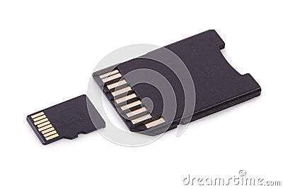 Memory Card (Clipping path) Stock Photo