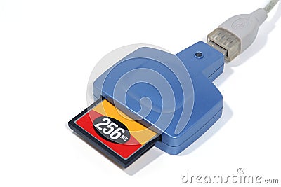 Memory Card Reader Stock Photo