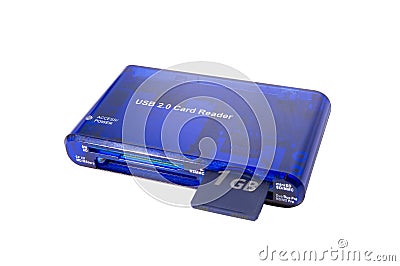 Memory card reader Stock Photo