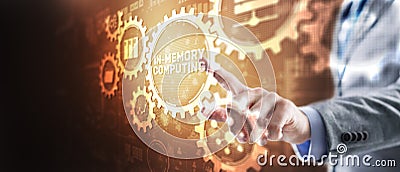 In Memory Computing. Technology High-performance processing data in RAM in real time Stock Photo