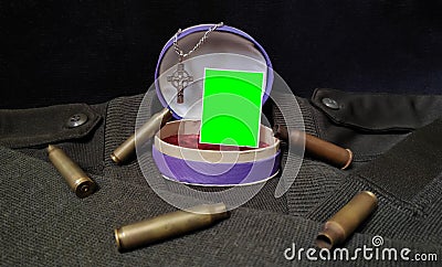 Memory of the Fallen Soldier, Green Screen Photo Replacement, War Heros, 9 May Soldier Stock Photo