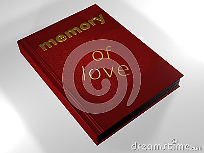 Memory of Love - book - 3D Stock Photo