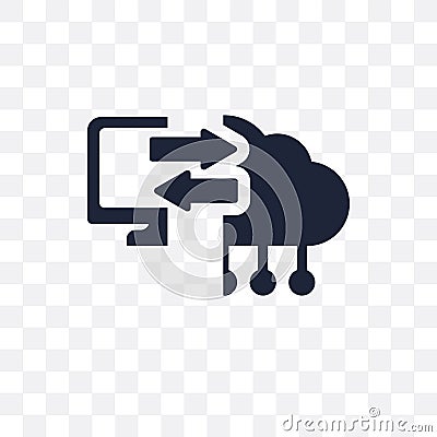 Memory transfer transparent icon. Memory transfer symbol design Vector Illustration