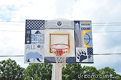 Memphis Grizzlies Community Court, Memphis, Tennessee. Editorial Stock Photo