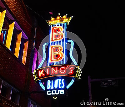 Memphis neon sign Editorial Stock Photo