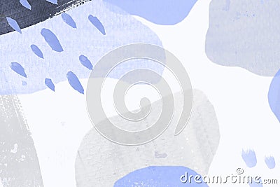 Memphis patterned blue background Stock Photo