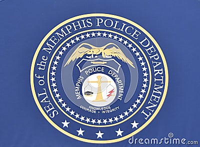 Memphis Police Force Seal Editorial Stock Photo