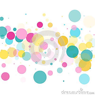 Memphis round confetti festive background Vector Illustration