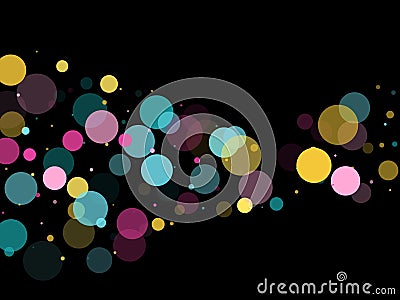 Memphis round confetti festive background Vector Illustration