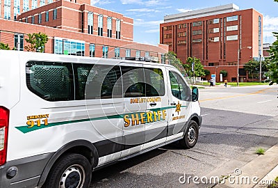 Shelby County Sheriff vehicle in Memphis, TN Editorial Stock Photo