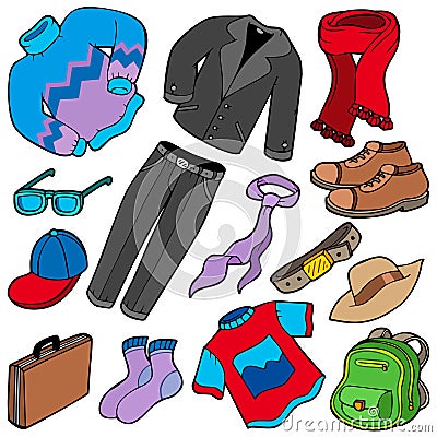 Men apparel collection Vector Illustration