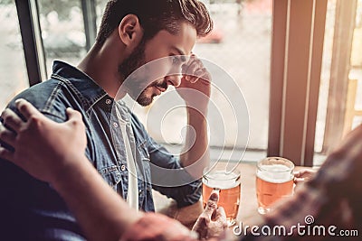 Men in bar Stock Photo