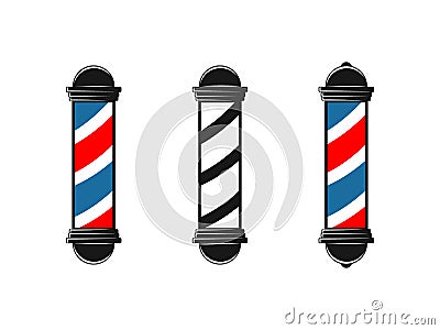 men barbershop hairstylist banner logo badge vector design Vector Illustration