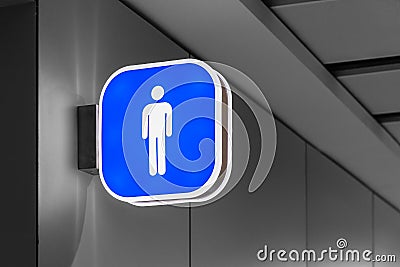 Only for men blue sign picto Editorial Stock Photo