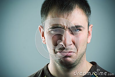 Men expressing disgust. Stock Photo